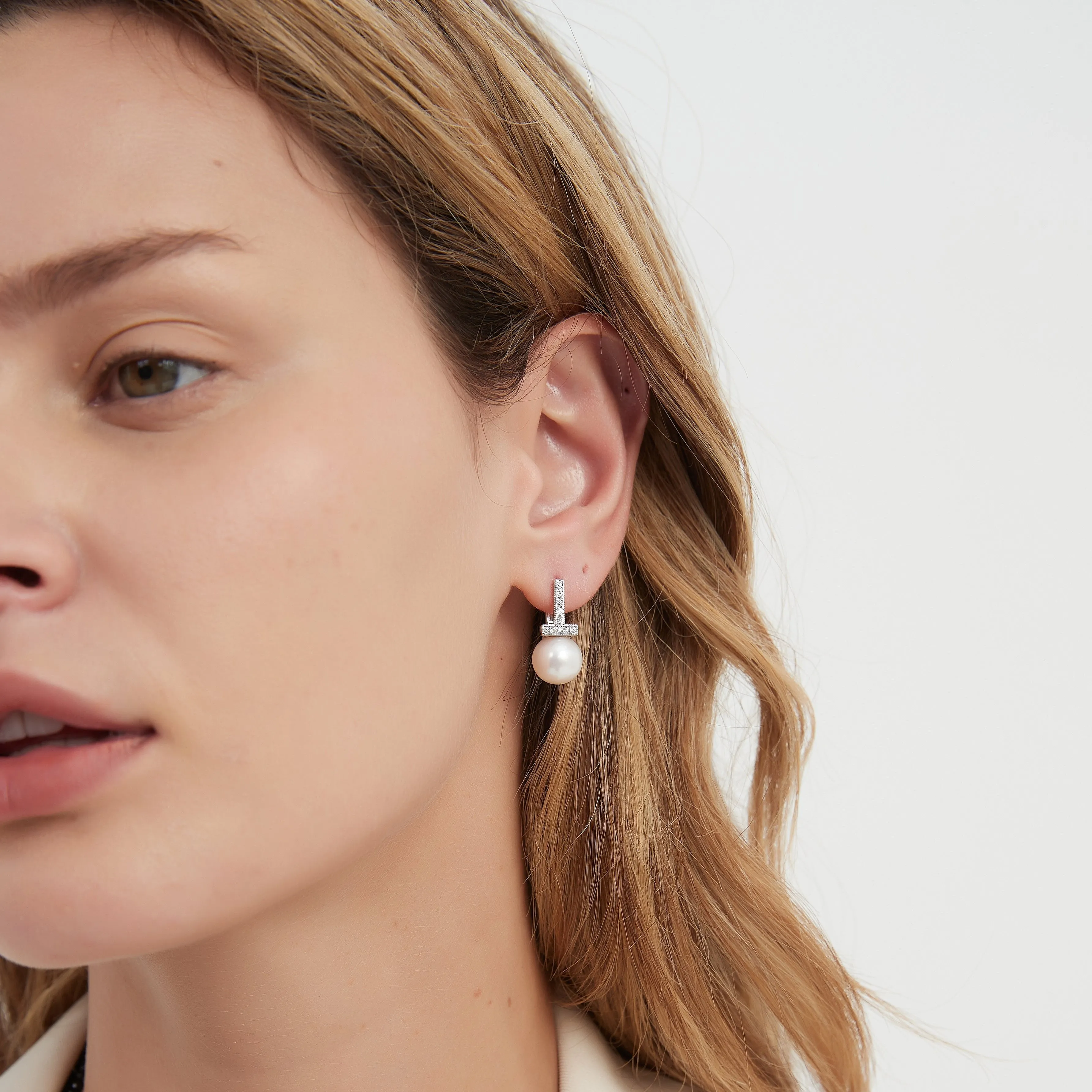10-11mm Ziconia Pearl & Saskia Earrings
