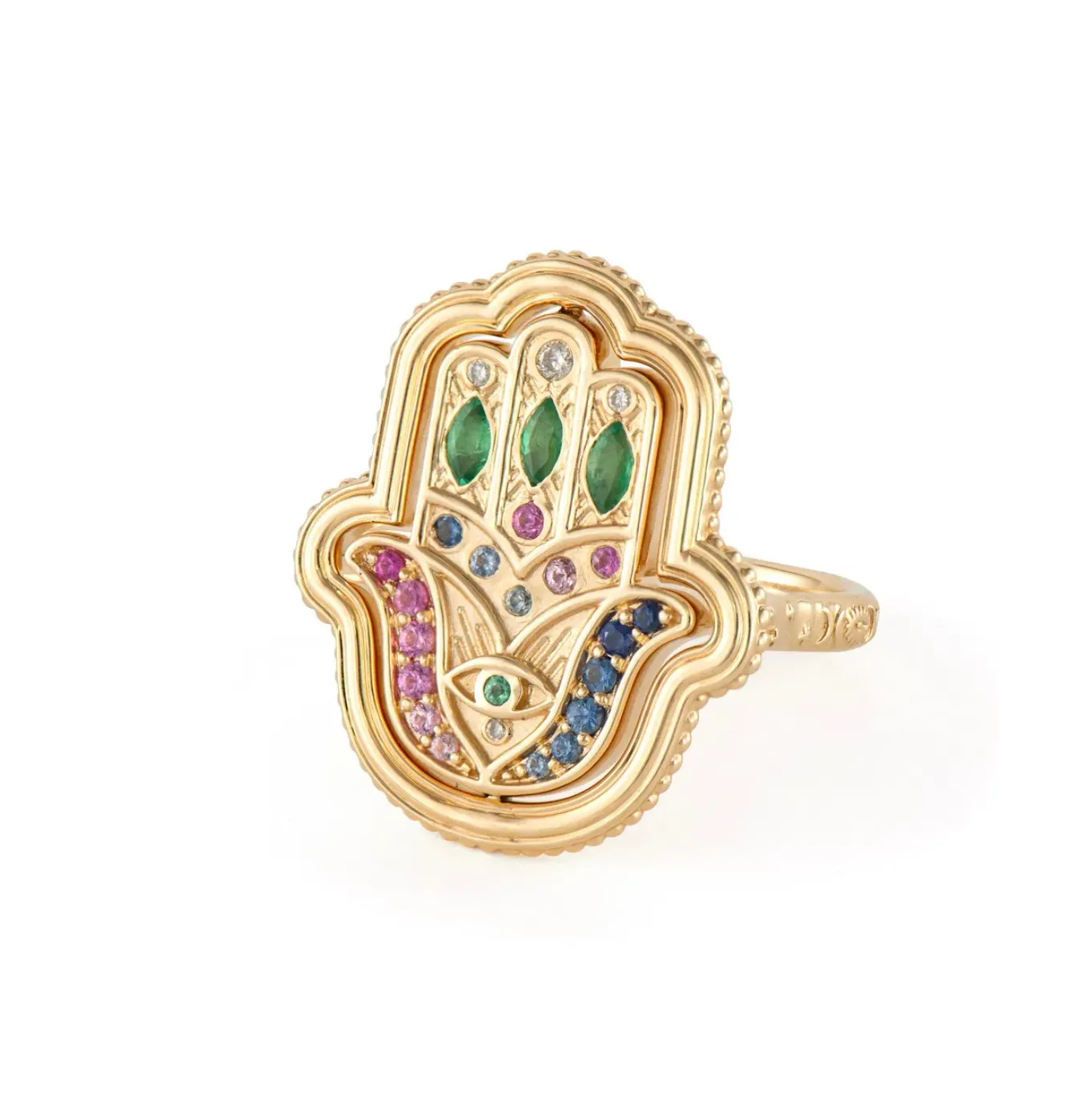 14KY Large Hamsa Flip Ring