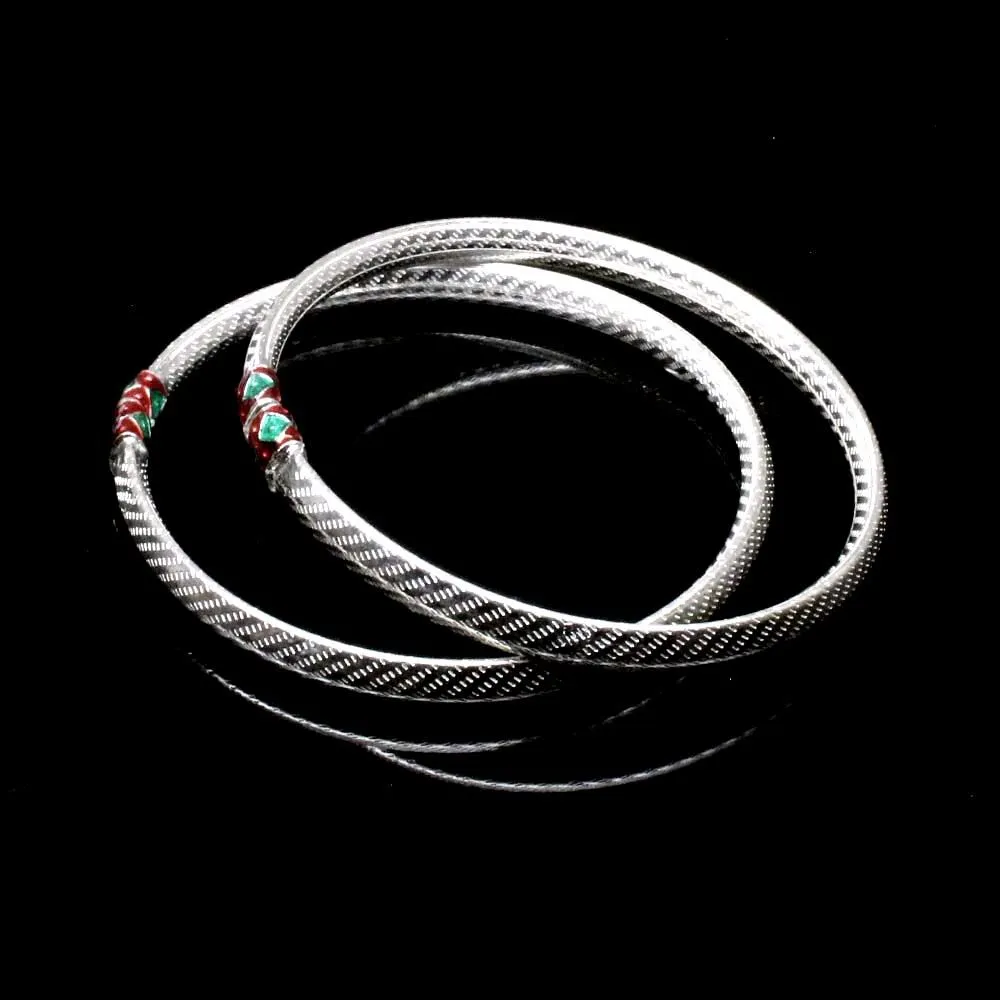 925 Real Silver Bangles Bracelet 6.5cm