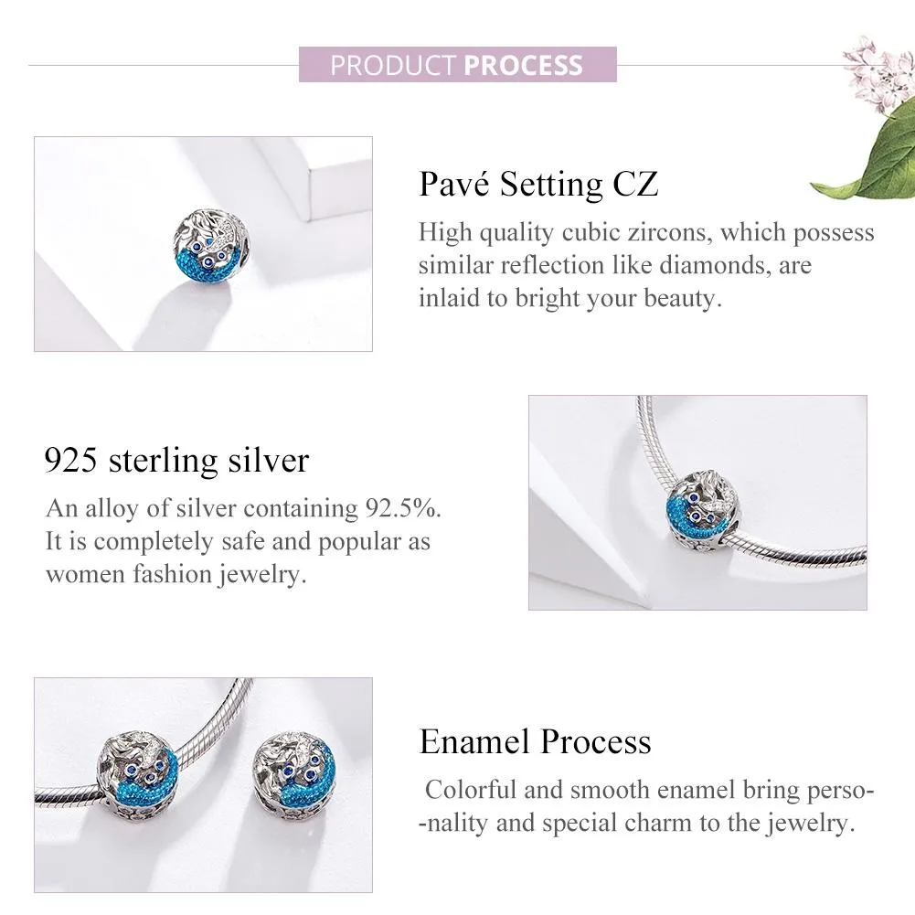 925 Sterling Silver Mermaid Beads For Diy Bracelets & Necklaces