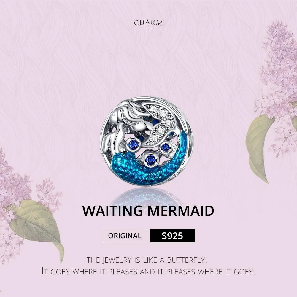 925 Sterling Silver Mermaid Beads For Diy Bracelets & Necklaces