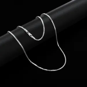 925 Sterling Silver Unisex gifting Box Neck Chain 22"