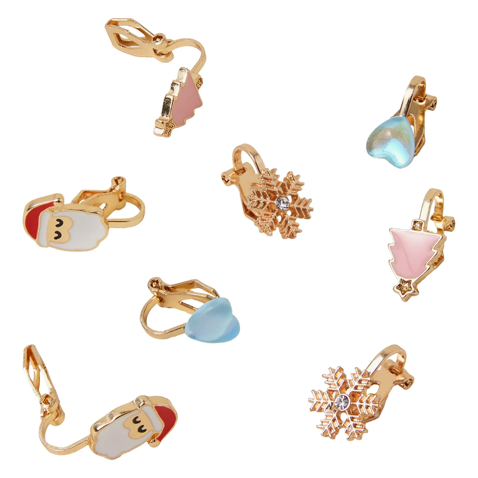 Accessorize London Girls Christmas Clip-On Earrings Set of 4