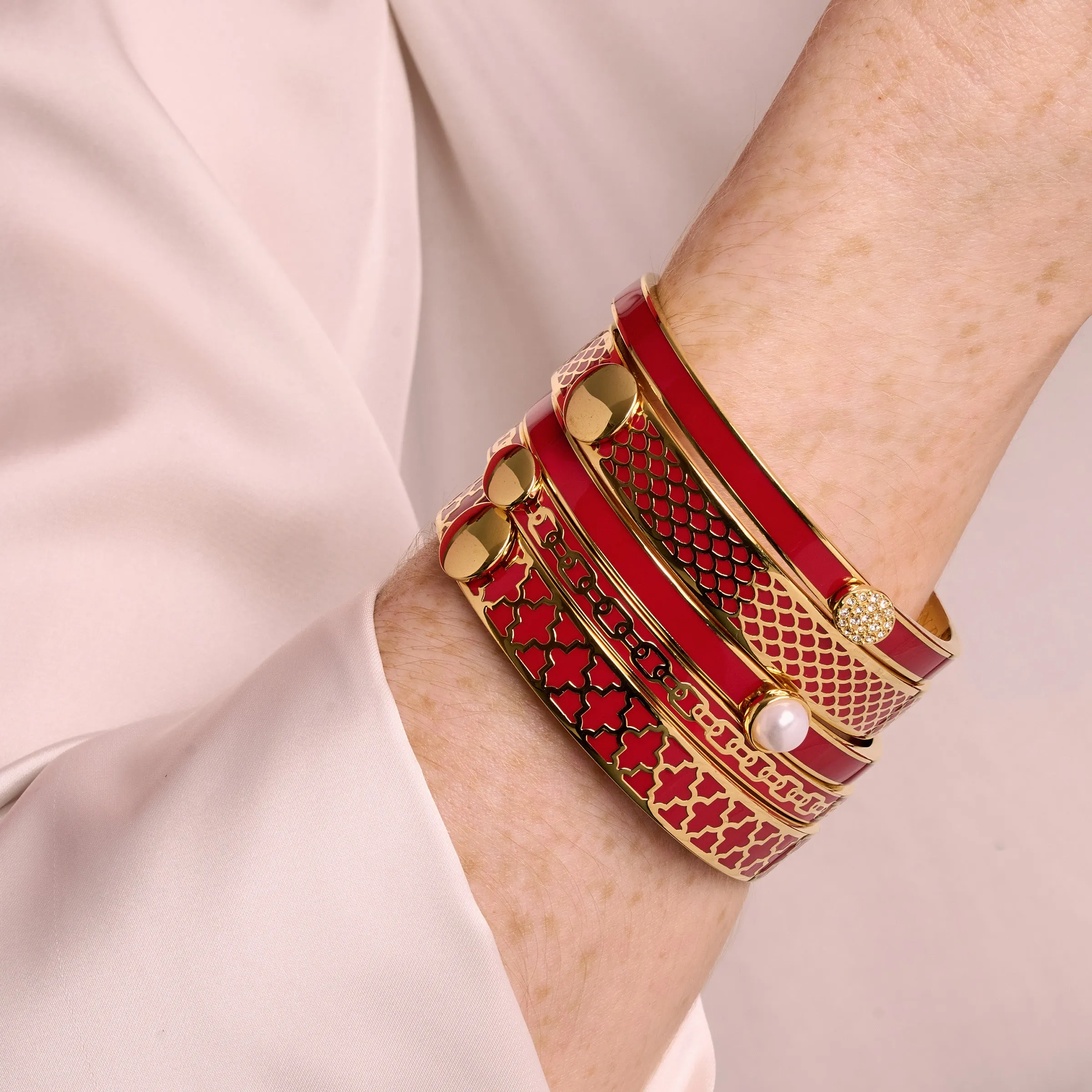Agama Red & Gold Bangle