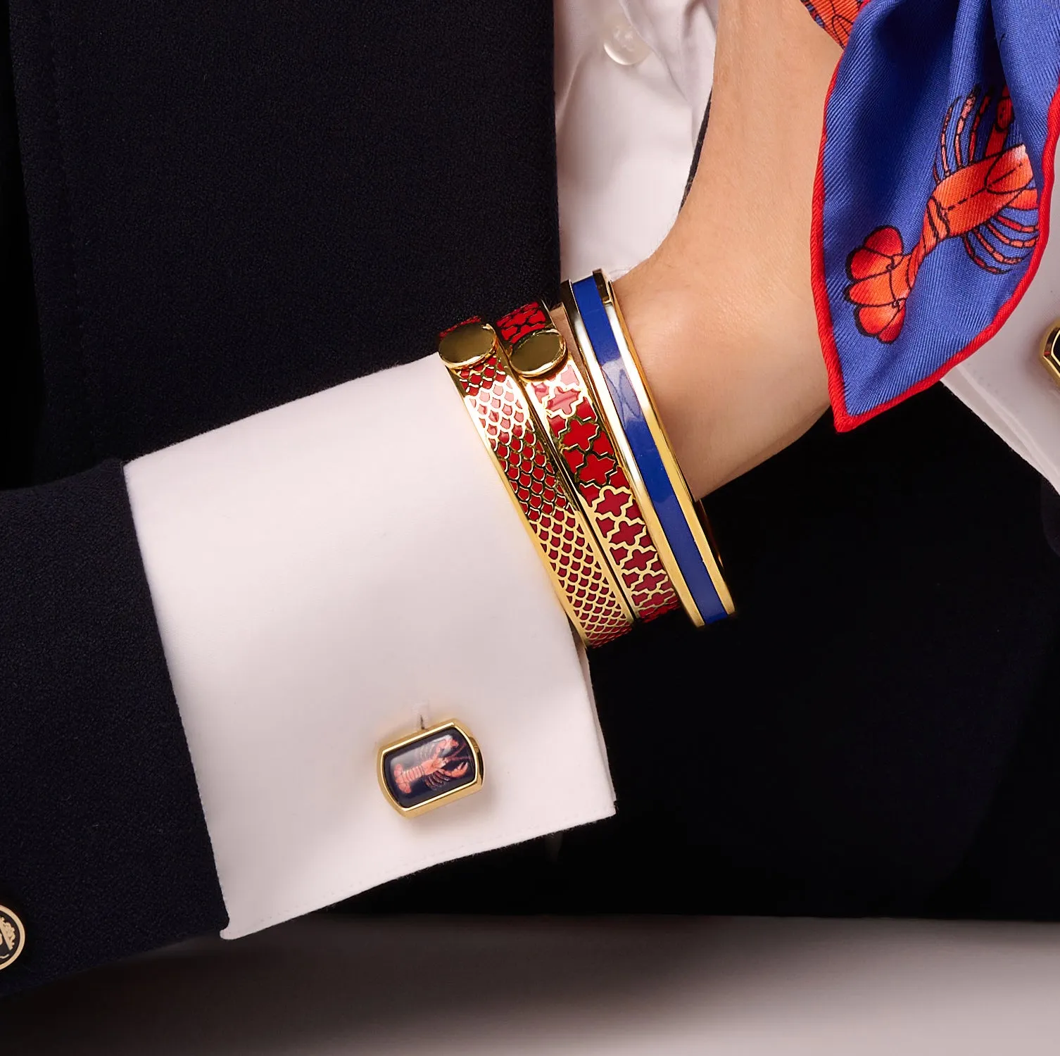 Agama Red & Gold Bangle