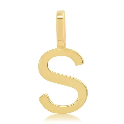 Alphabet Letter Pendant // 10K Solid Gold (11% OFF)