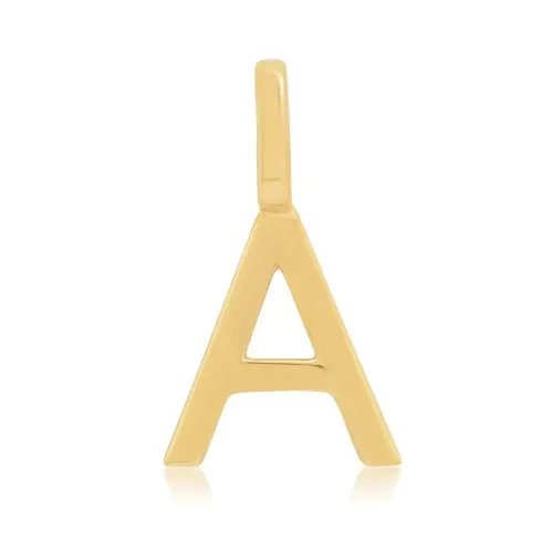 Alphabet Letter Pendant // 10K Solid Gold (11% OFF)
