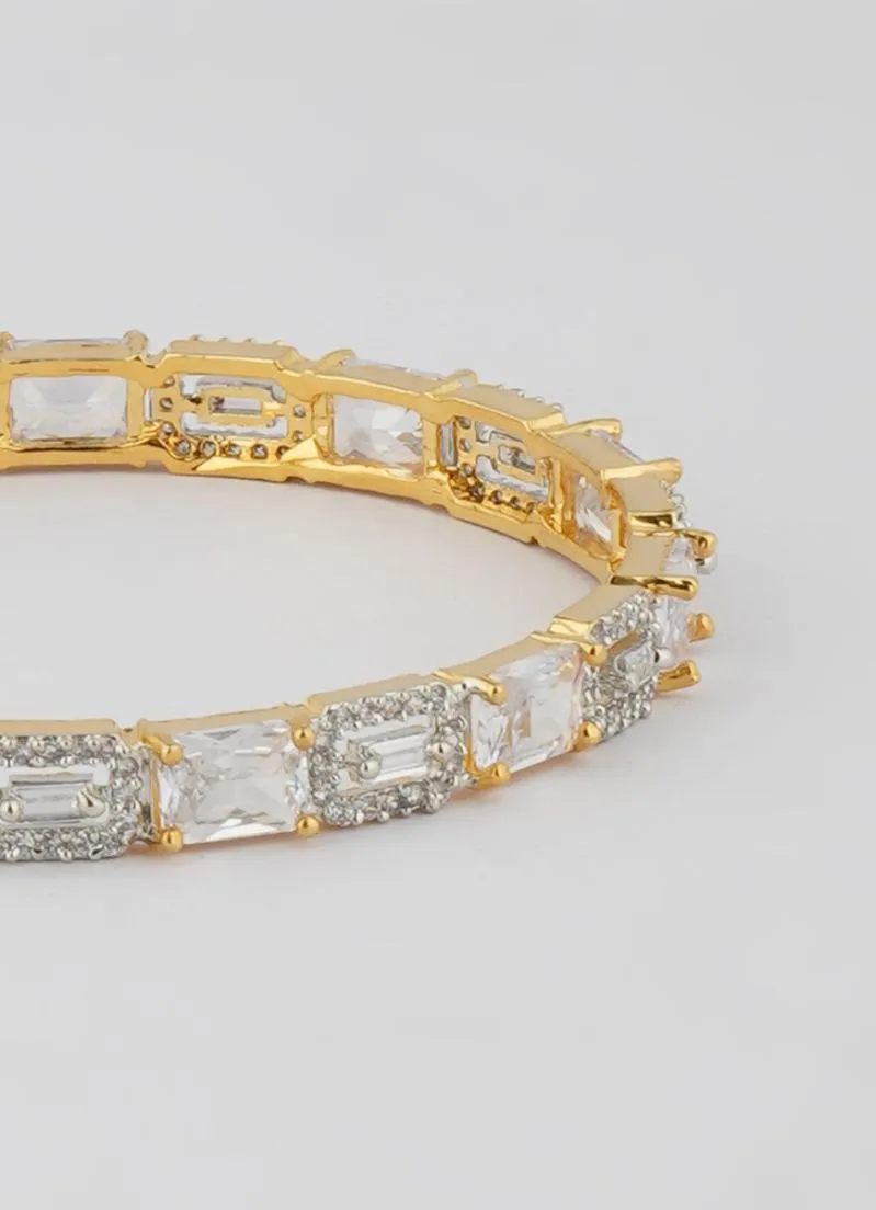 American Diamond Gold Kara Set