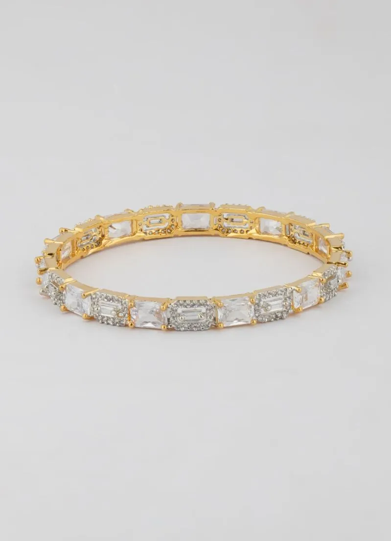 American Diamond Gold Kara Set