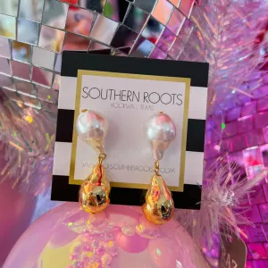 Ash Earrings -Gold/Pearl