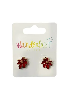 Bailey Poinsetta Stud Earrings