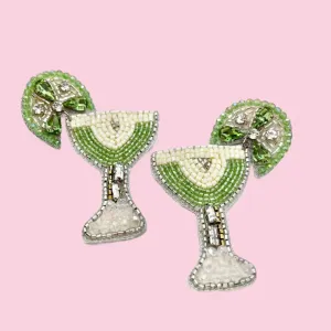 Beaded Earrings Margarita Lime