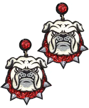 Bulldogs Glitter Earrings