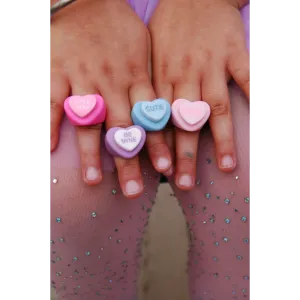 Candy Heart Rings - Assortment- one per order
