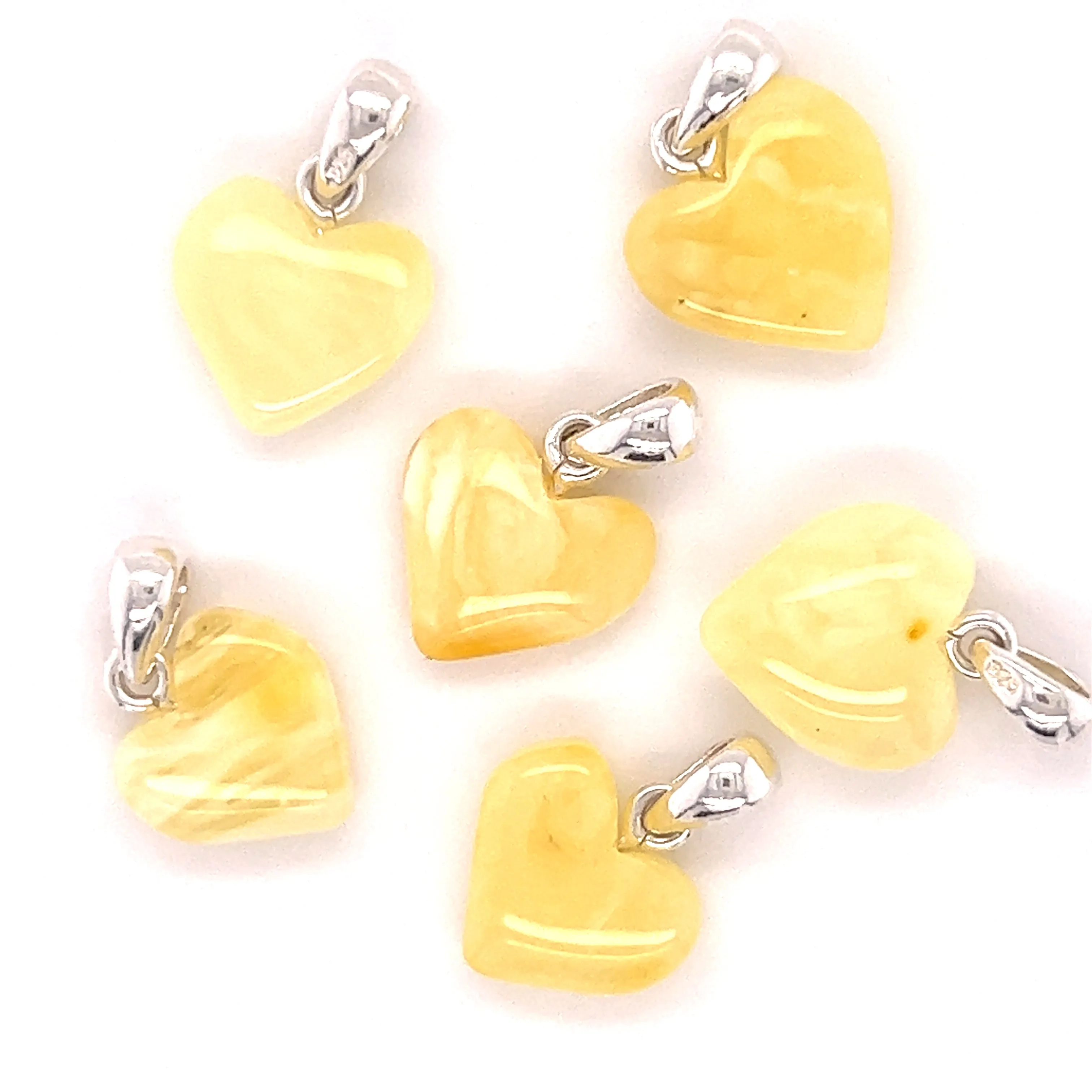 Charming Baltic Amber Heart Pendant