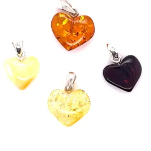 Charming Baltic Amber Heart Pendant