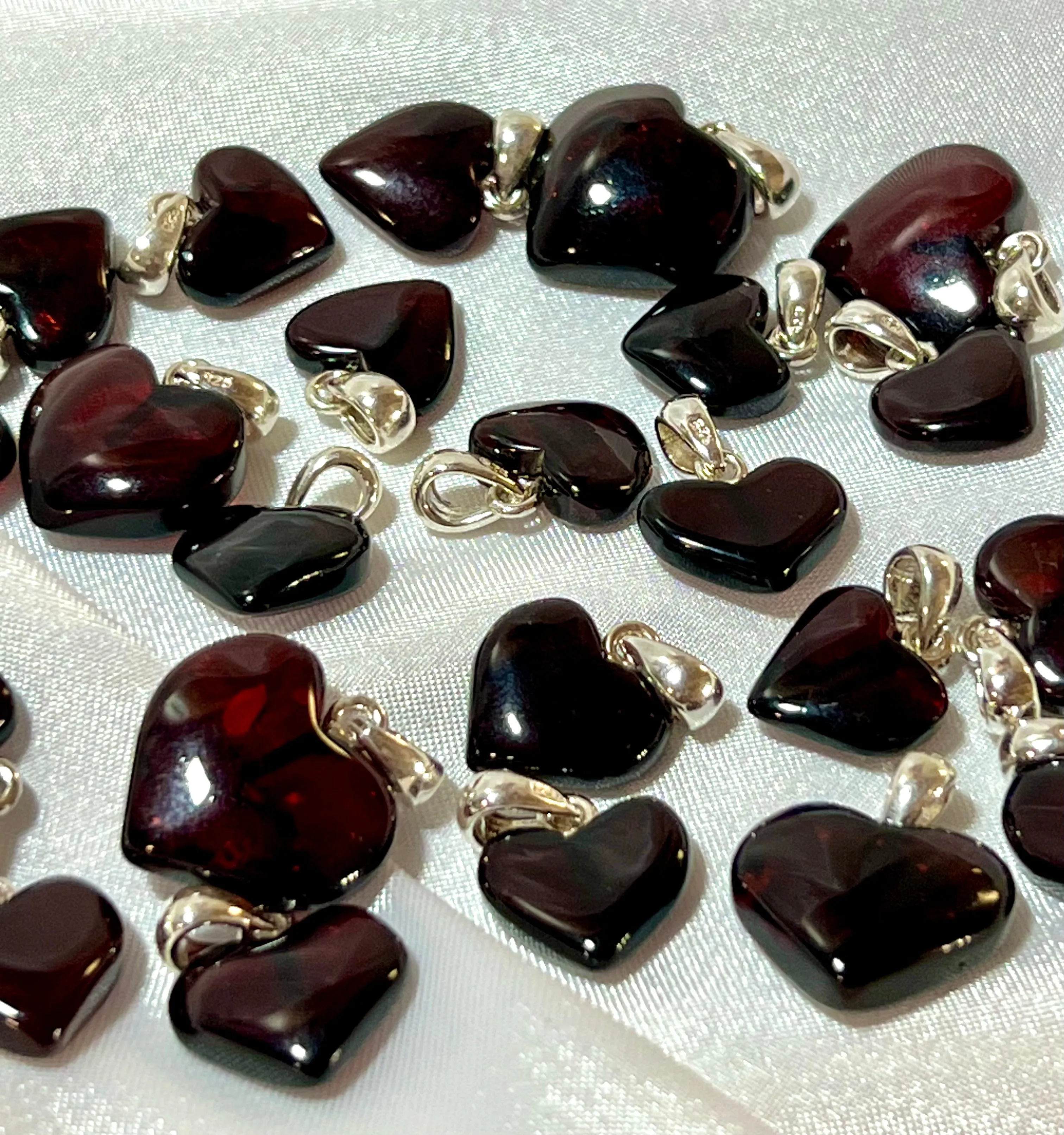 Charming Baltic Amber Heart Pendant