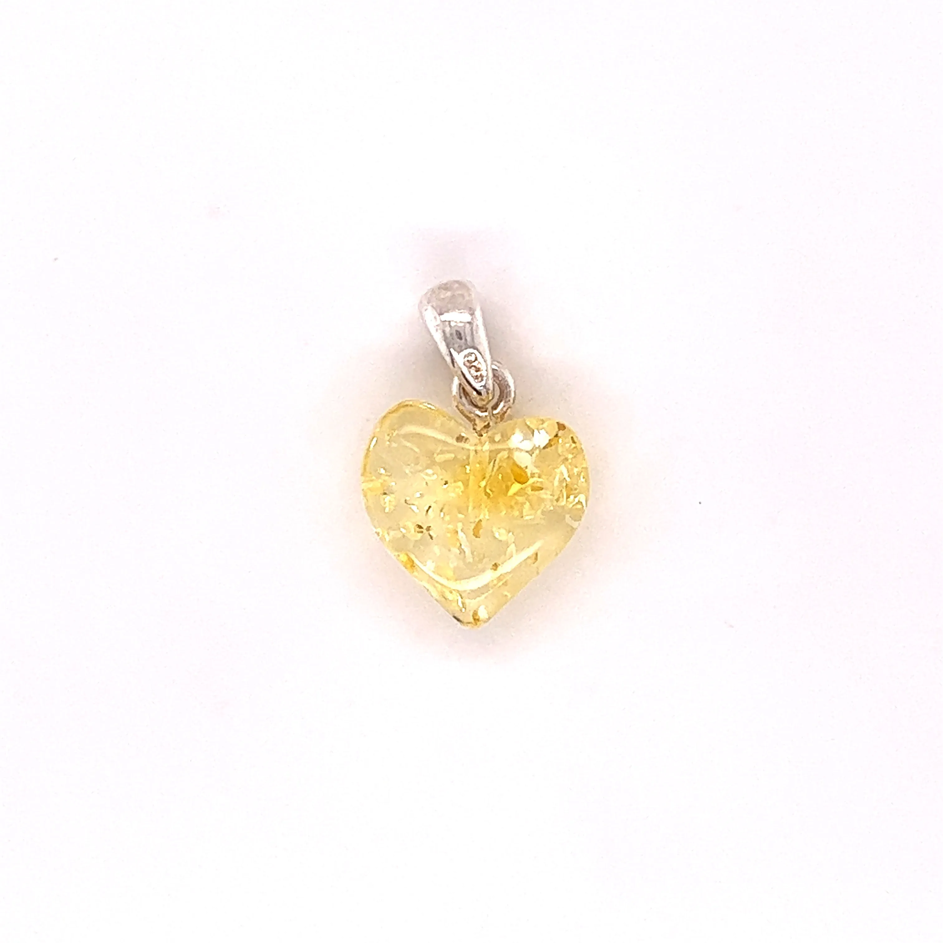 Charming Baltic Amber Heart Pendant