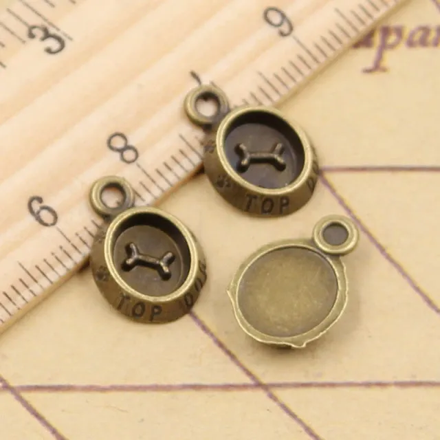 Charms Dog Bowl Bone Pendants