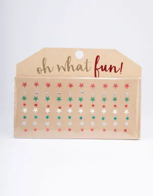 Christmas Star & Diamante Face Jewels