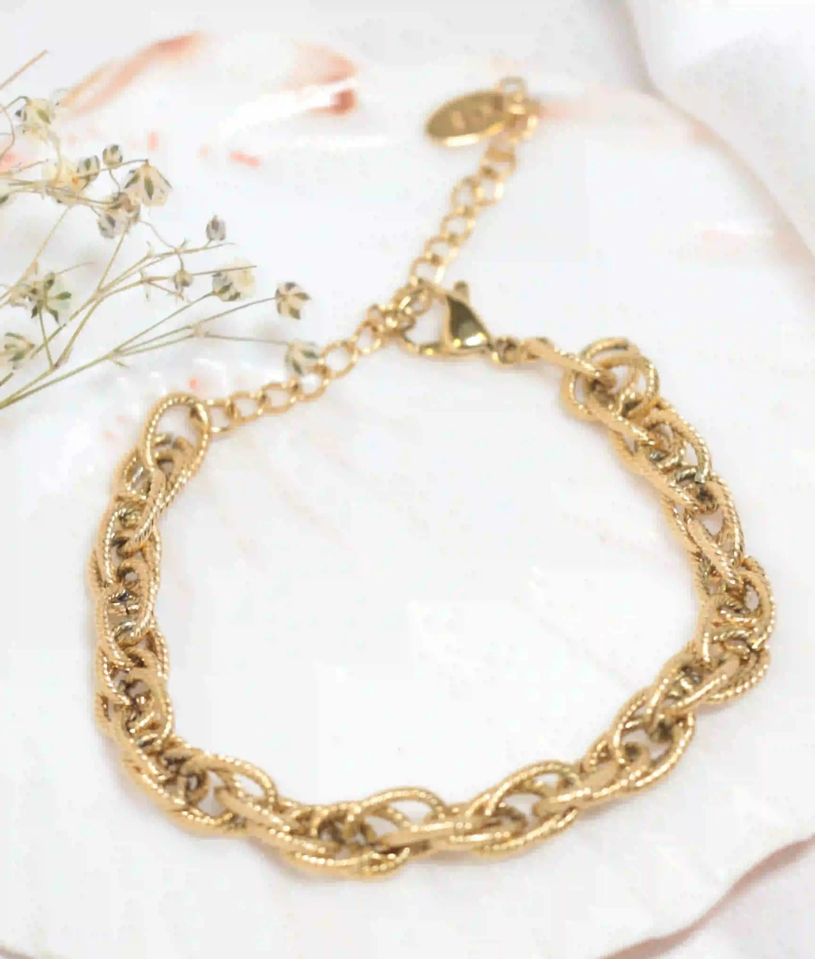 Cross Link Unisex Chain Bracelet
