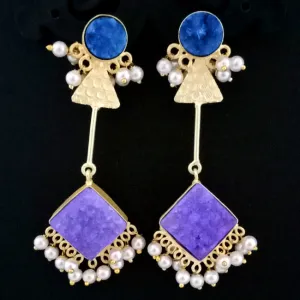 Druzzy''EXCLUSIVE''50-65 mm Hand Crafted Kundan Earrings Sold by per Pair pack
