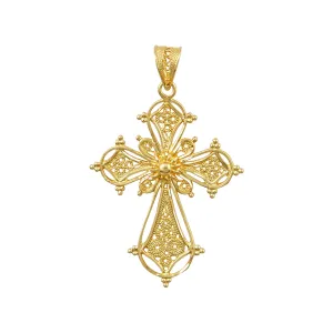 Elpis Gold Filigree Greek Orthodox Cross