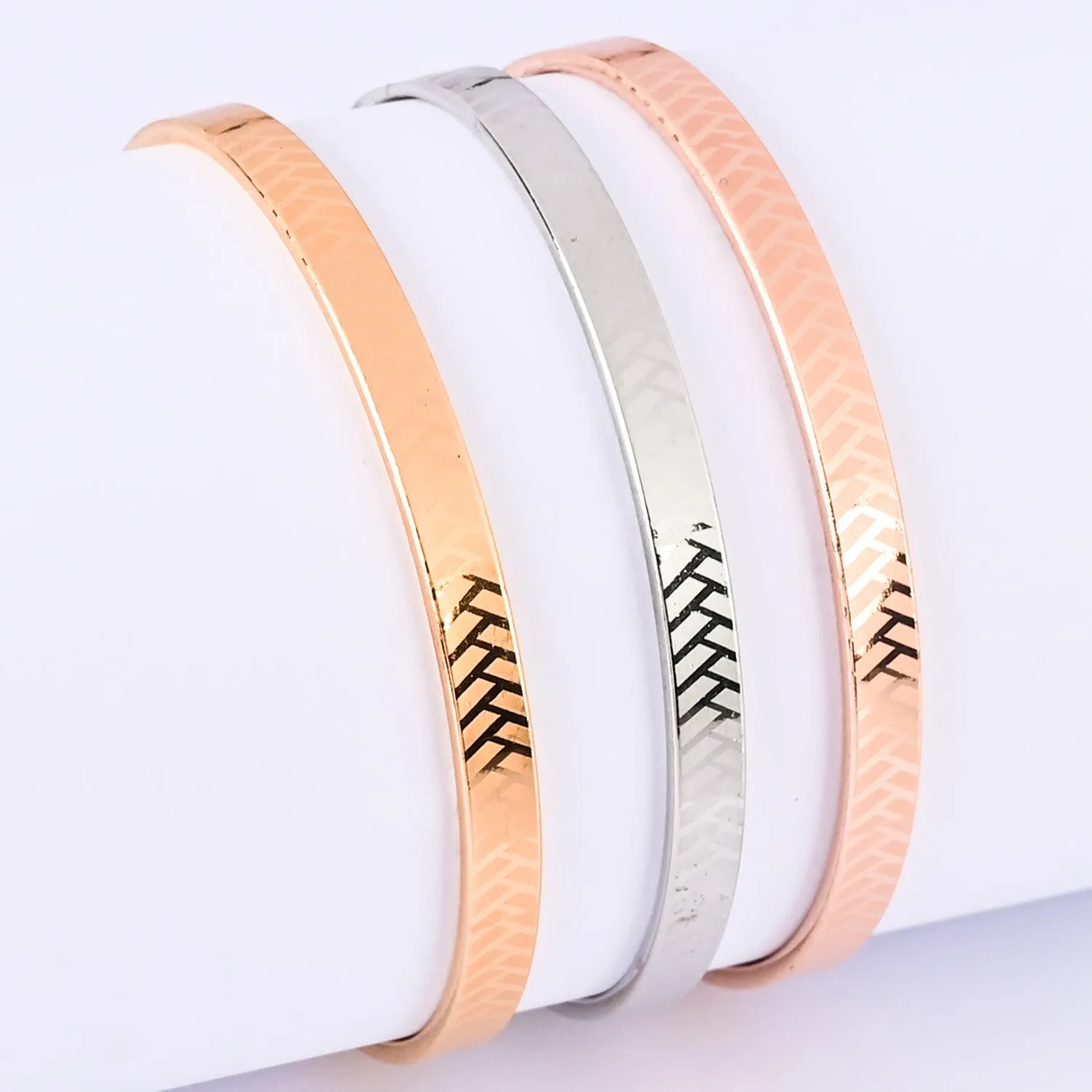 Fashion Titanium Steel Teens Bangles-3PCs