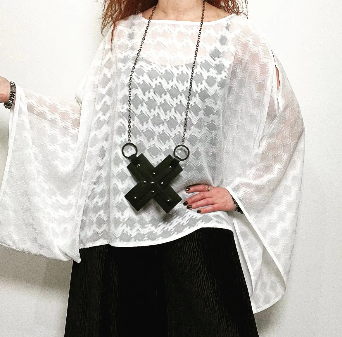 Game Changer Top - Soft zigzag white