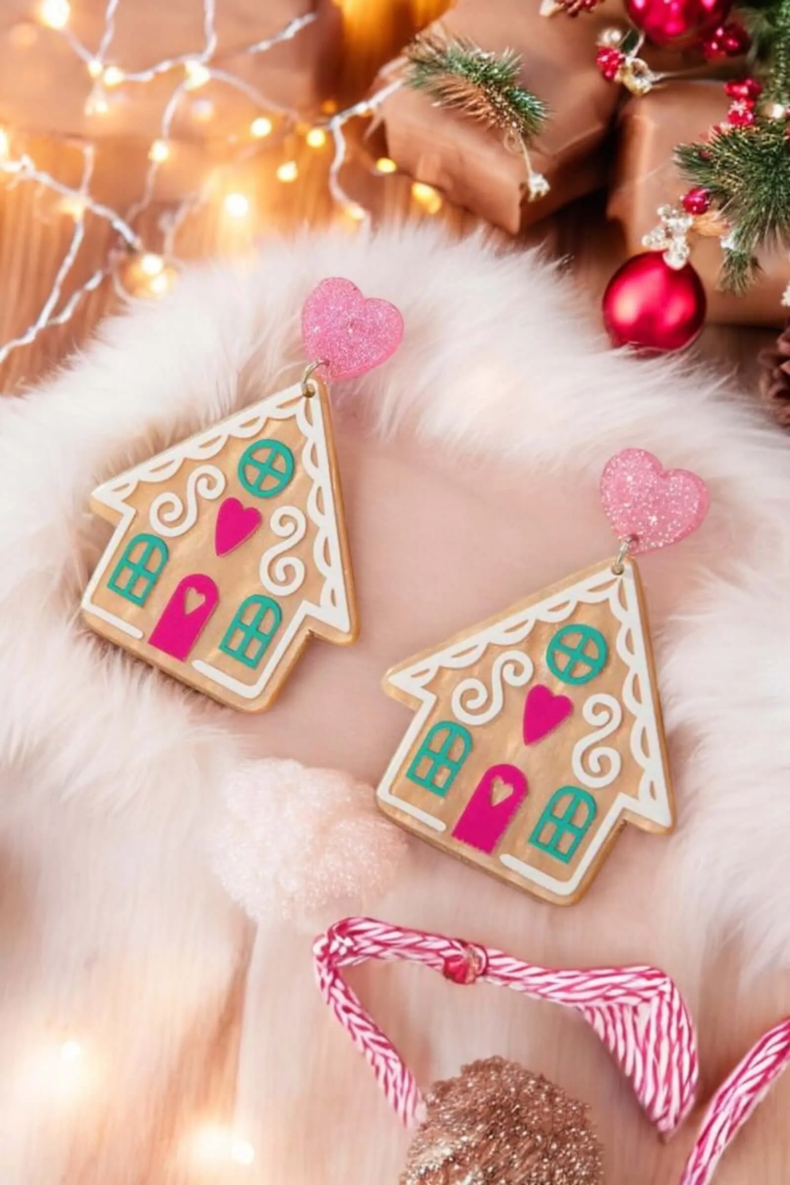 GINGERBREAD HOUSE EARRINGS