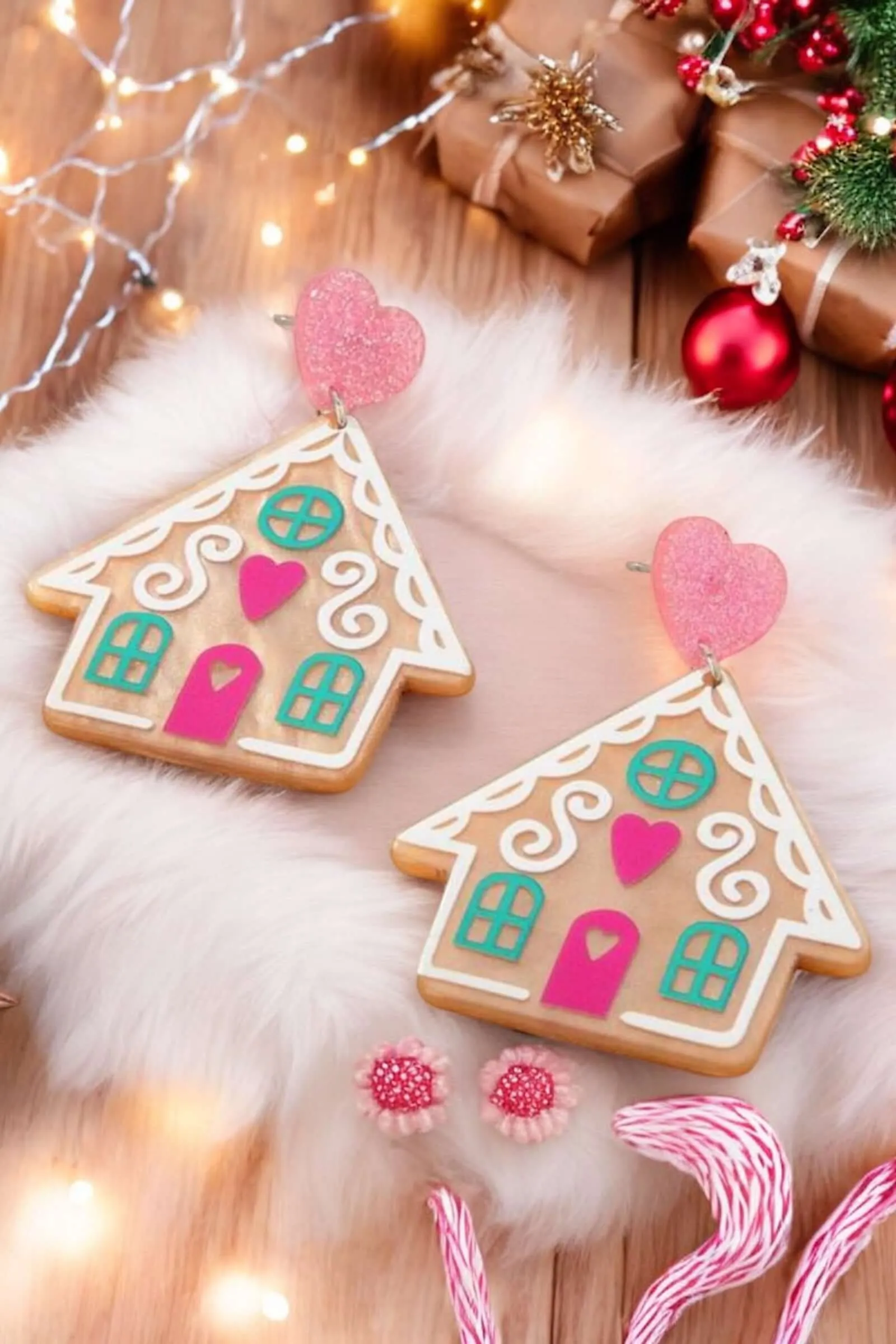 GINGERBREAD HOUSE EARRINGS