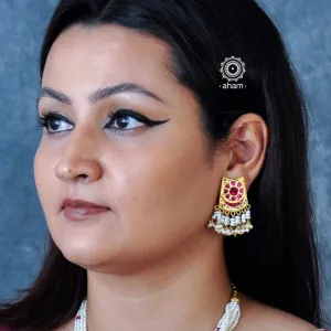 Gold Polish Kundan Festive Earring