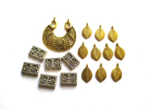 Golden & Silver Pendant Connectors and Charms Combo