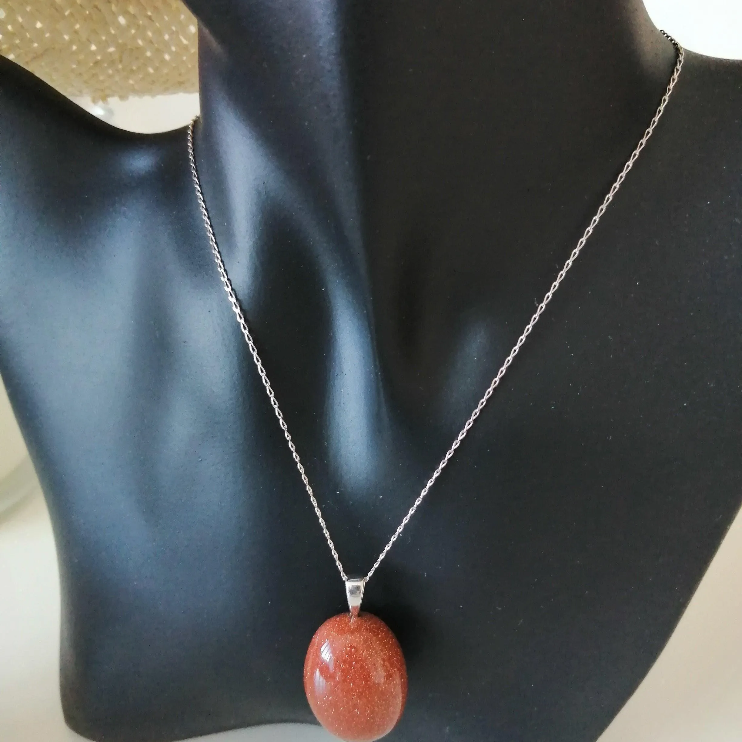 Goldstone Pendant Necklace