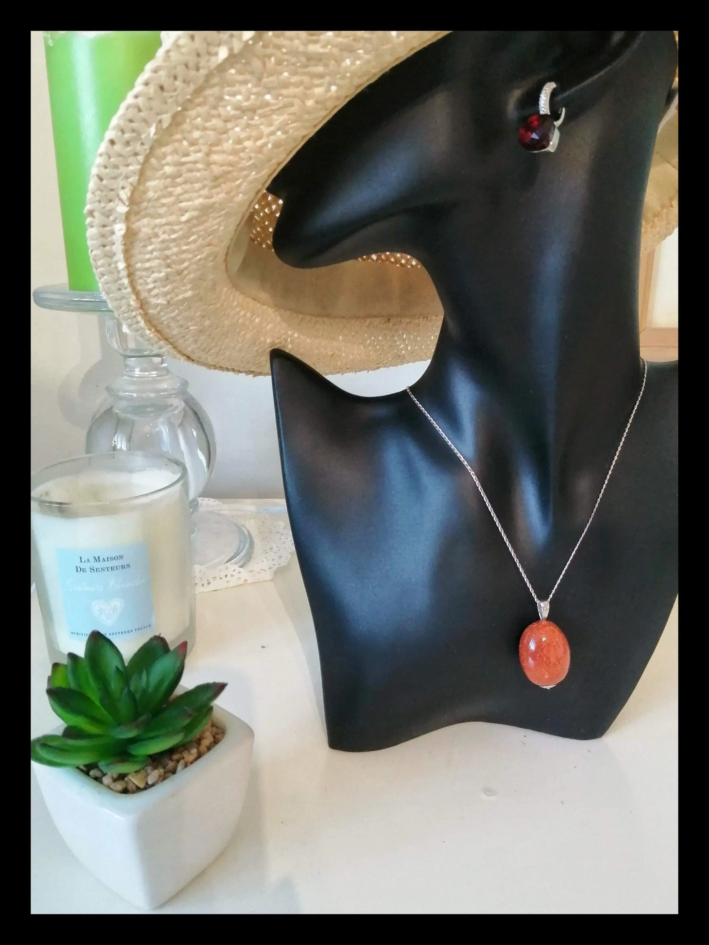 Goldstone Pendant Necklace