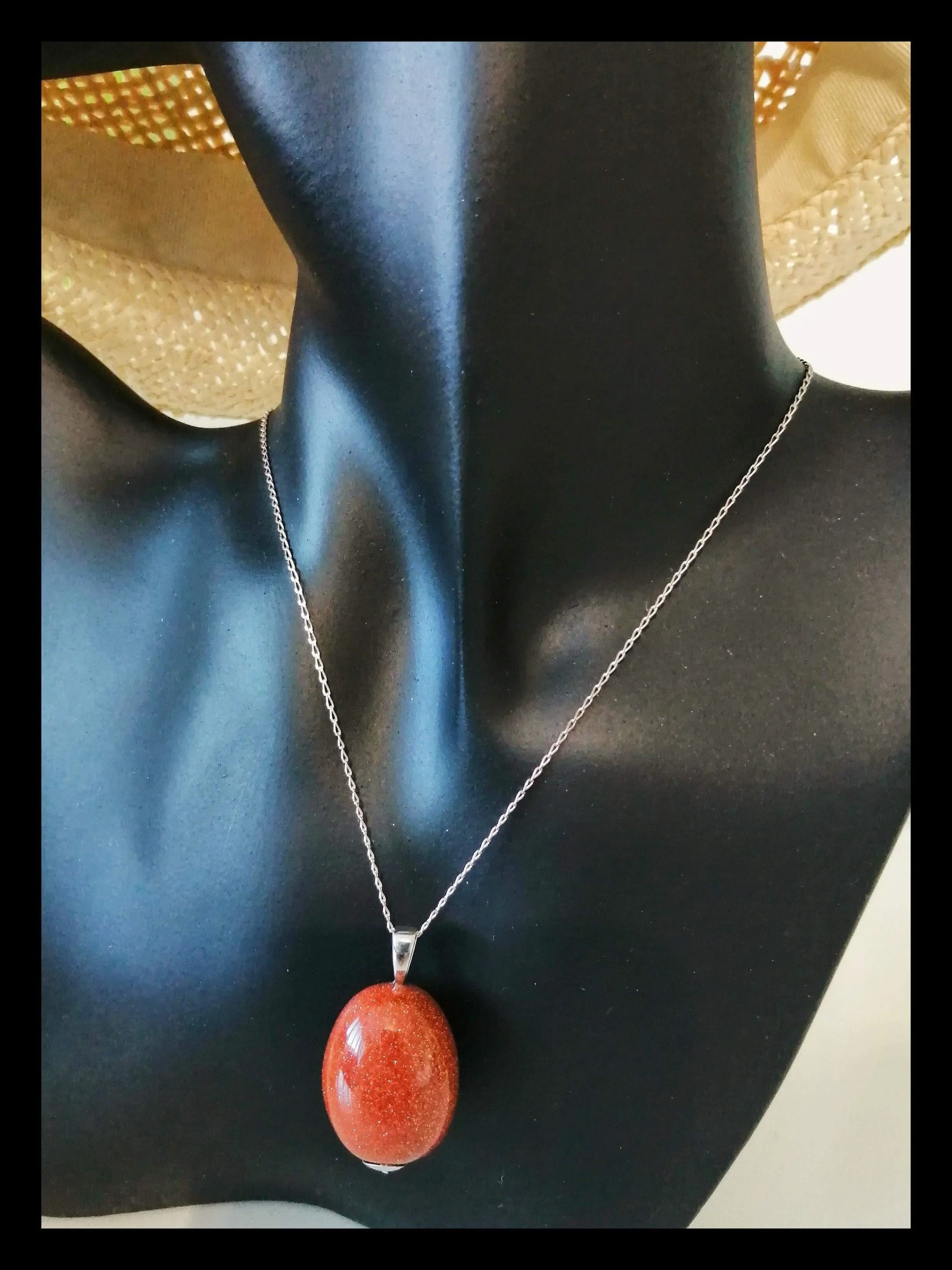 Goldstone Pendant Necklace