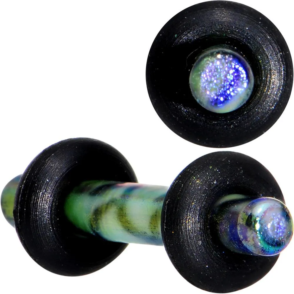 Green Blue Acrylic Mermaid Scale Straight Plug Set 14 Gauge to 8 Gauge