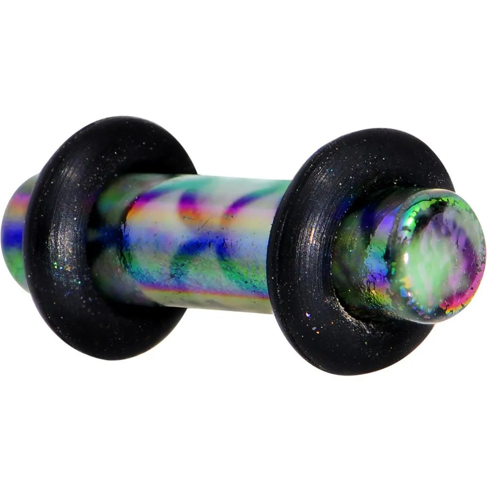 Green Blue Acrylic Mermaid Scale Straight Plug Set 14 Gauge to 8 Gauge