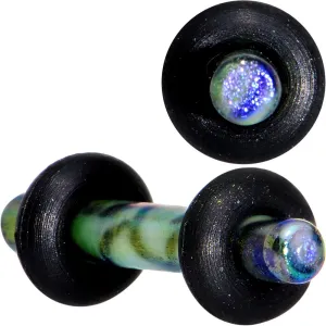 Green Blue Acrylic Mermaid Scale Straight Plug Set 14 Gauge to 8 Gauge