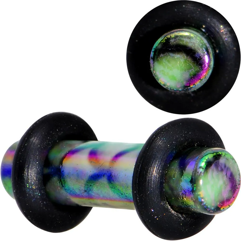 Green Blue Acrylic Mermaid Scale Straight Plug Set 14 Gauge to 8 Gauge