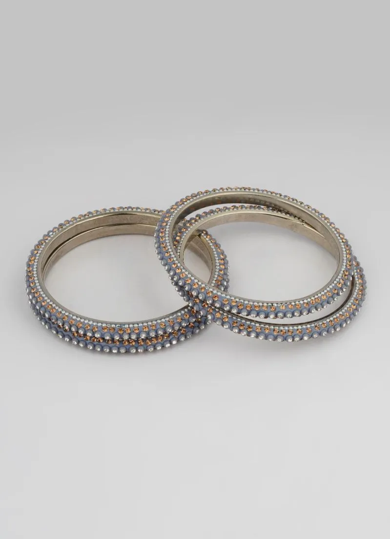 Grey Four Pcs Bangle Set