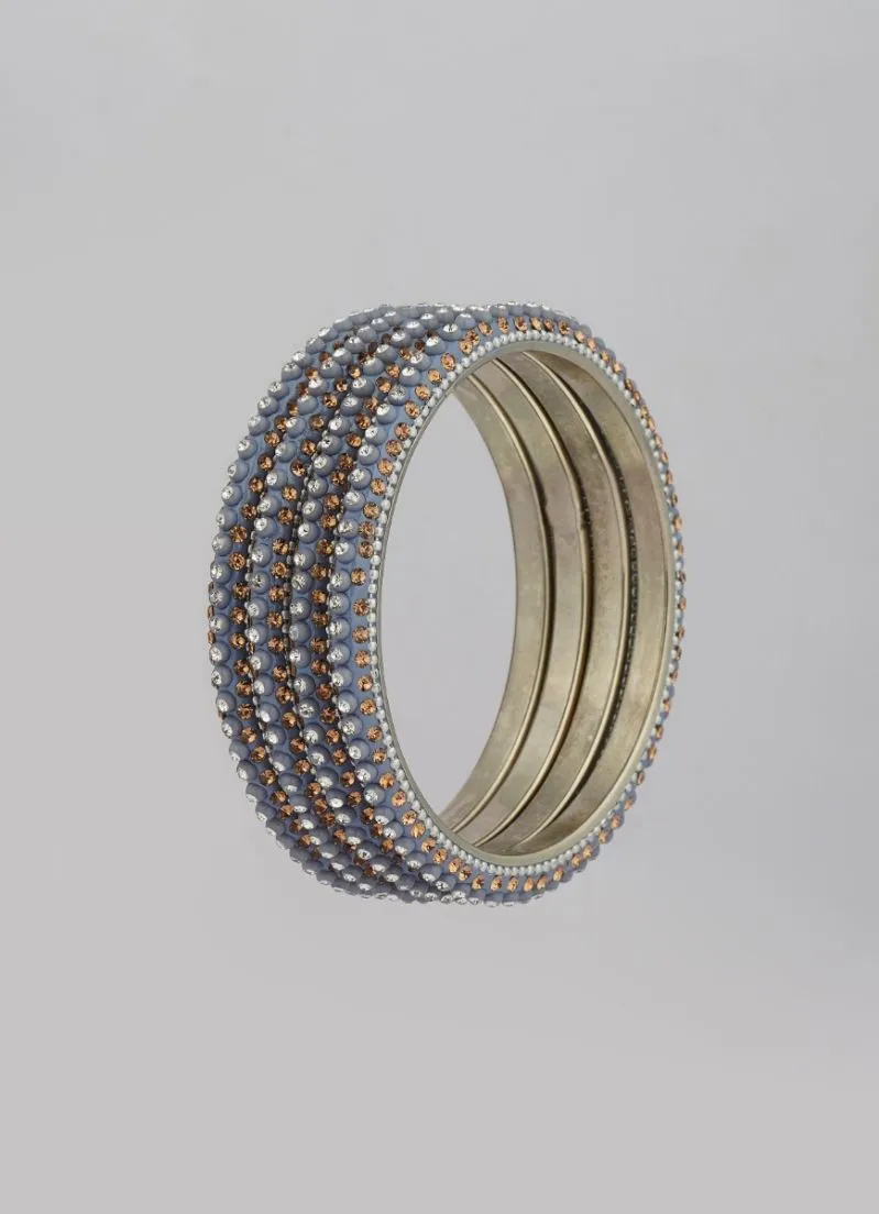 Grey Four Pcs Bangle Set