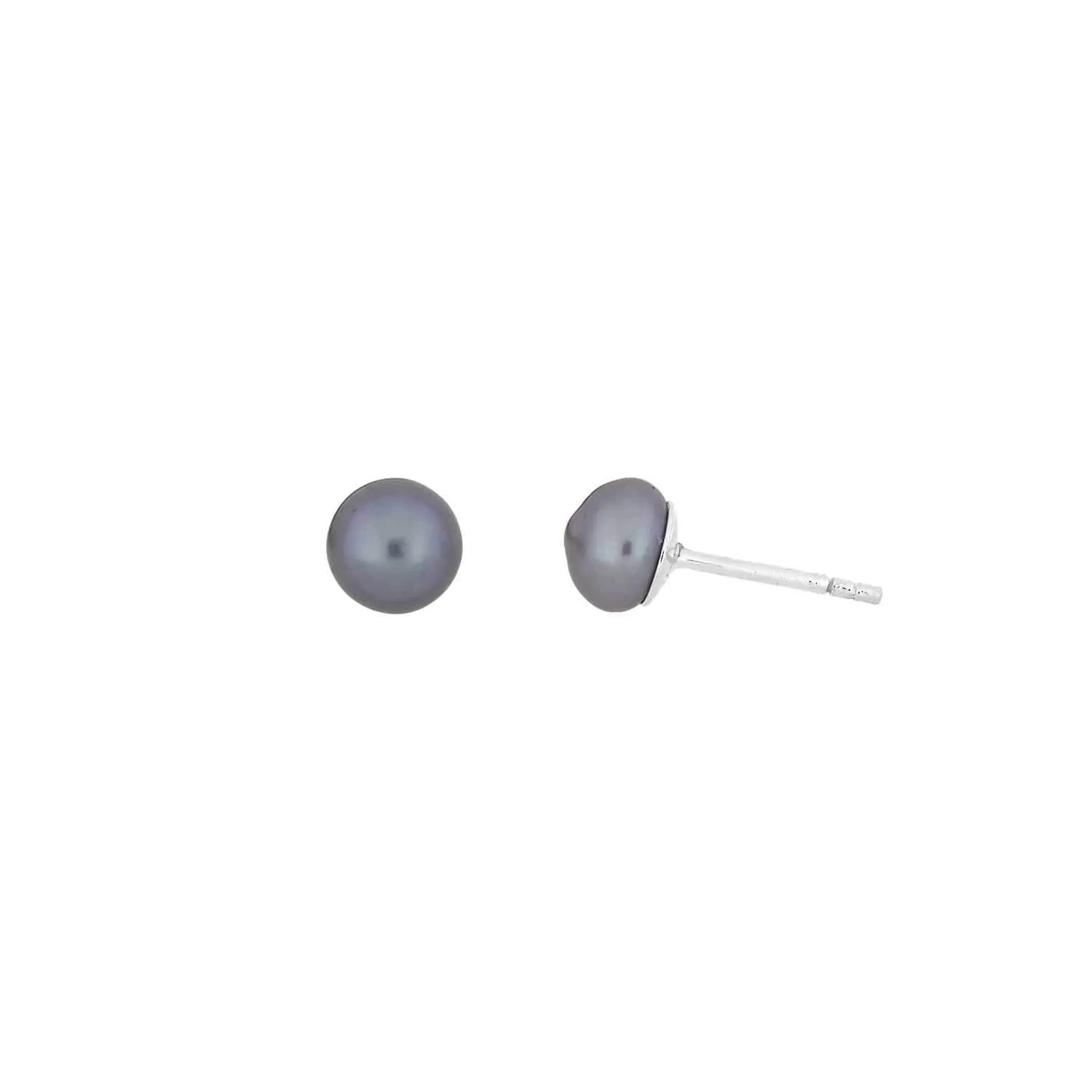 Grey Pearl Stud Earrings