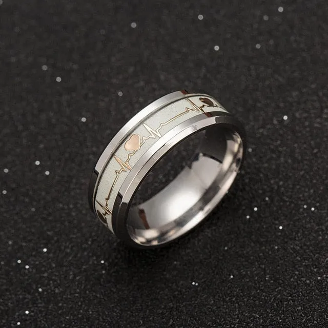 Heartbeat Glowing Rings
