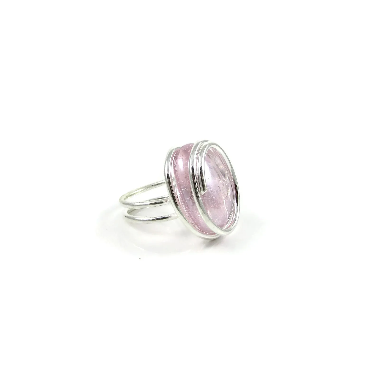 Infinity Glass Ring - Framboise Iridiscent