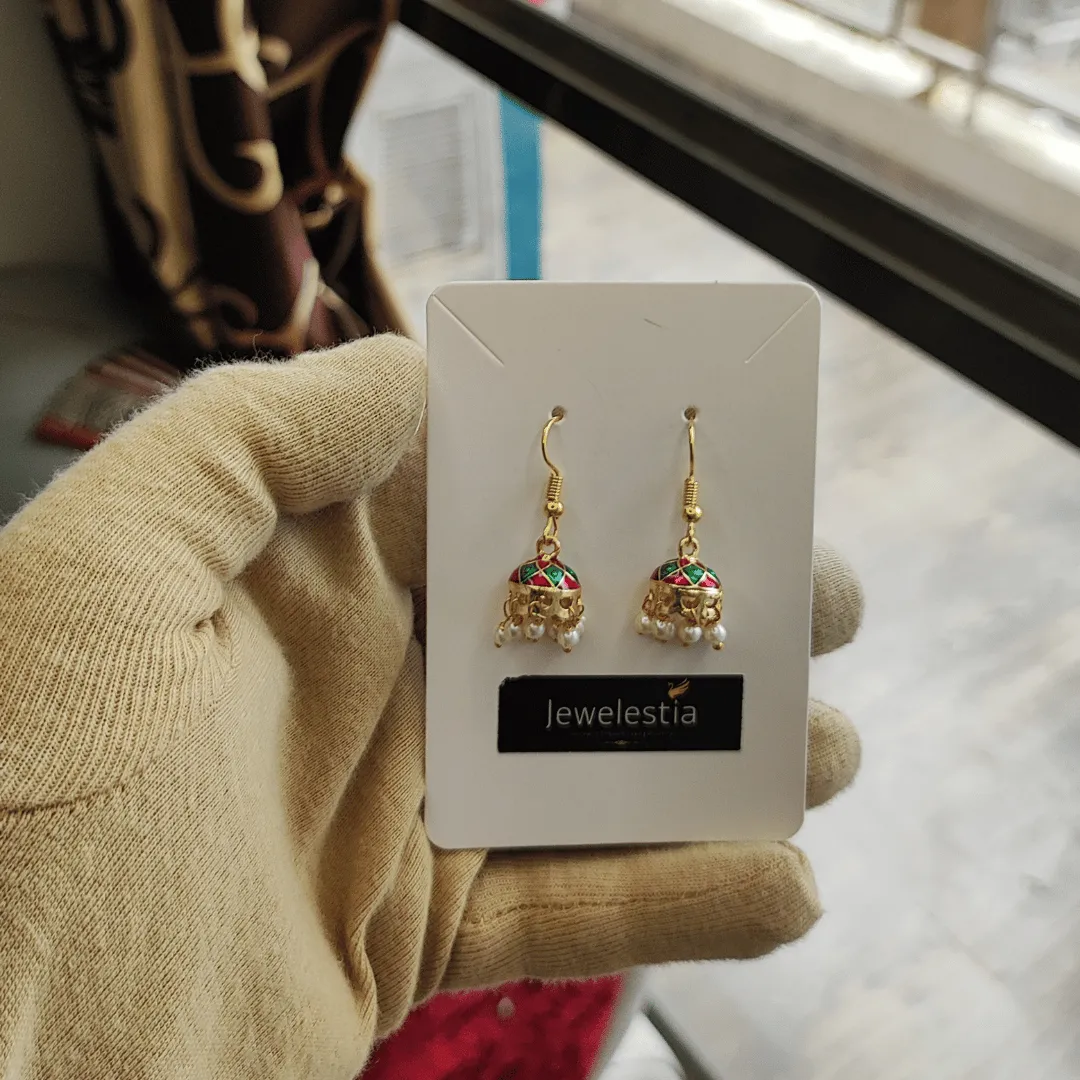 Jewelestia Festive Blossom Jhumkas