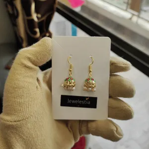 Jewelestia Festive Blossom Jhumkas