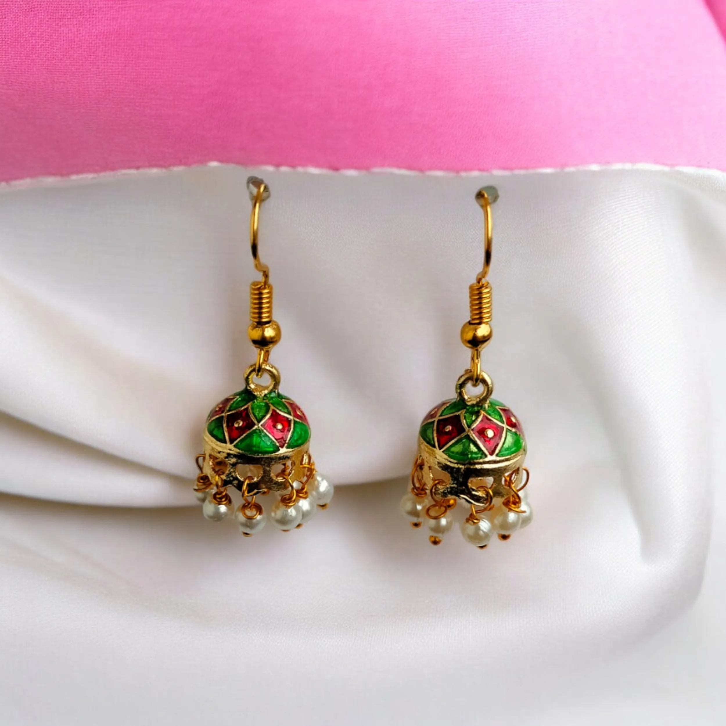 Jewelestia Festive Blossom Jhumkas