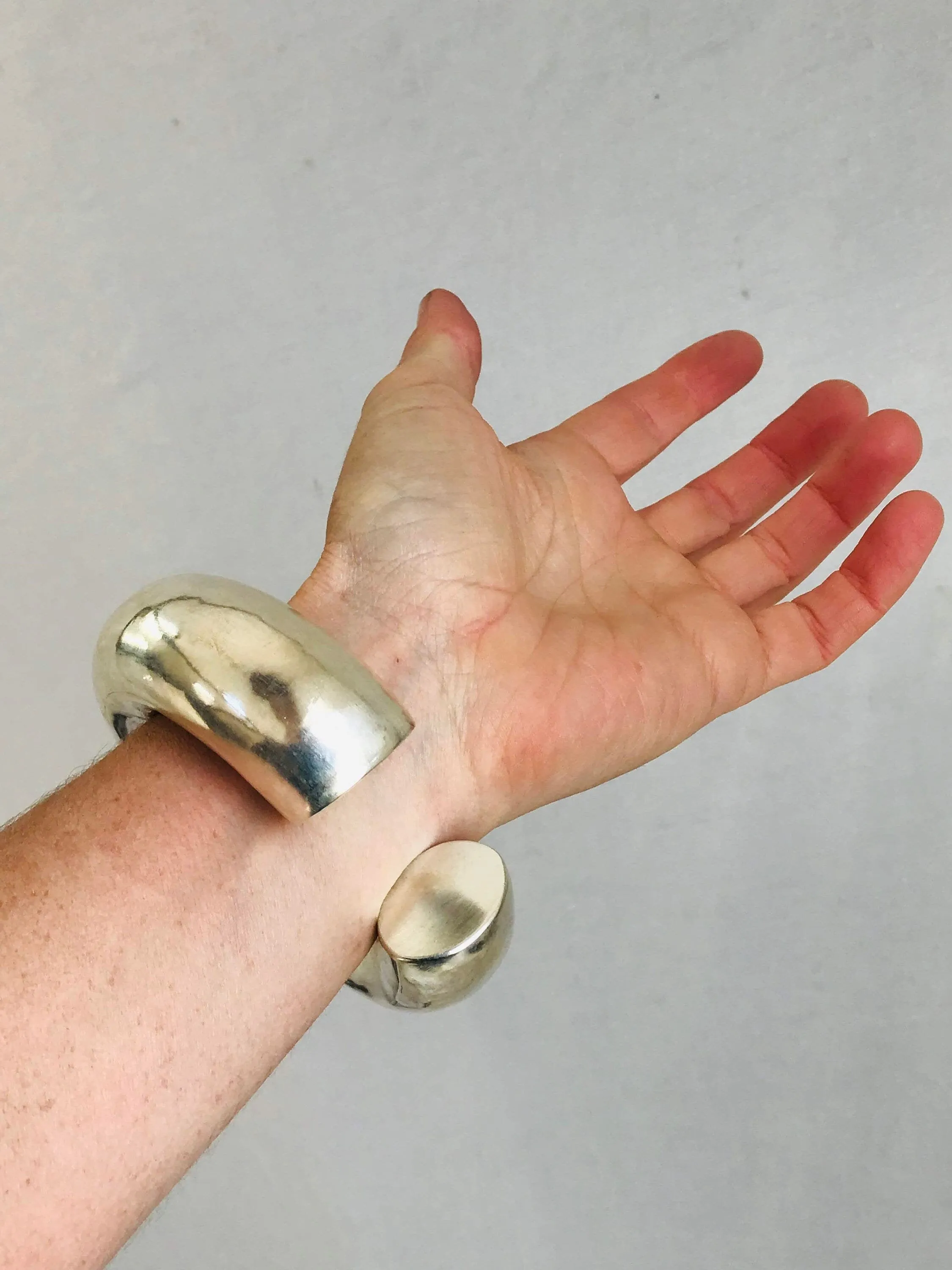 Karen Hill Tribe Sterling Silver SINGLE Bangle. Chunky. Gorgeous 0287