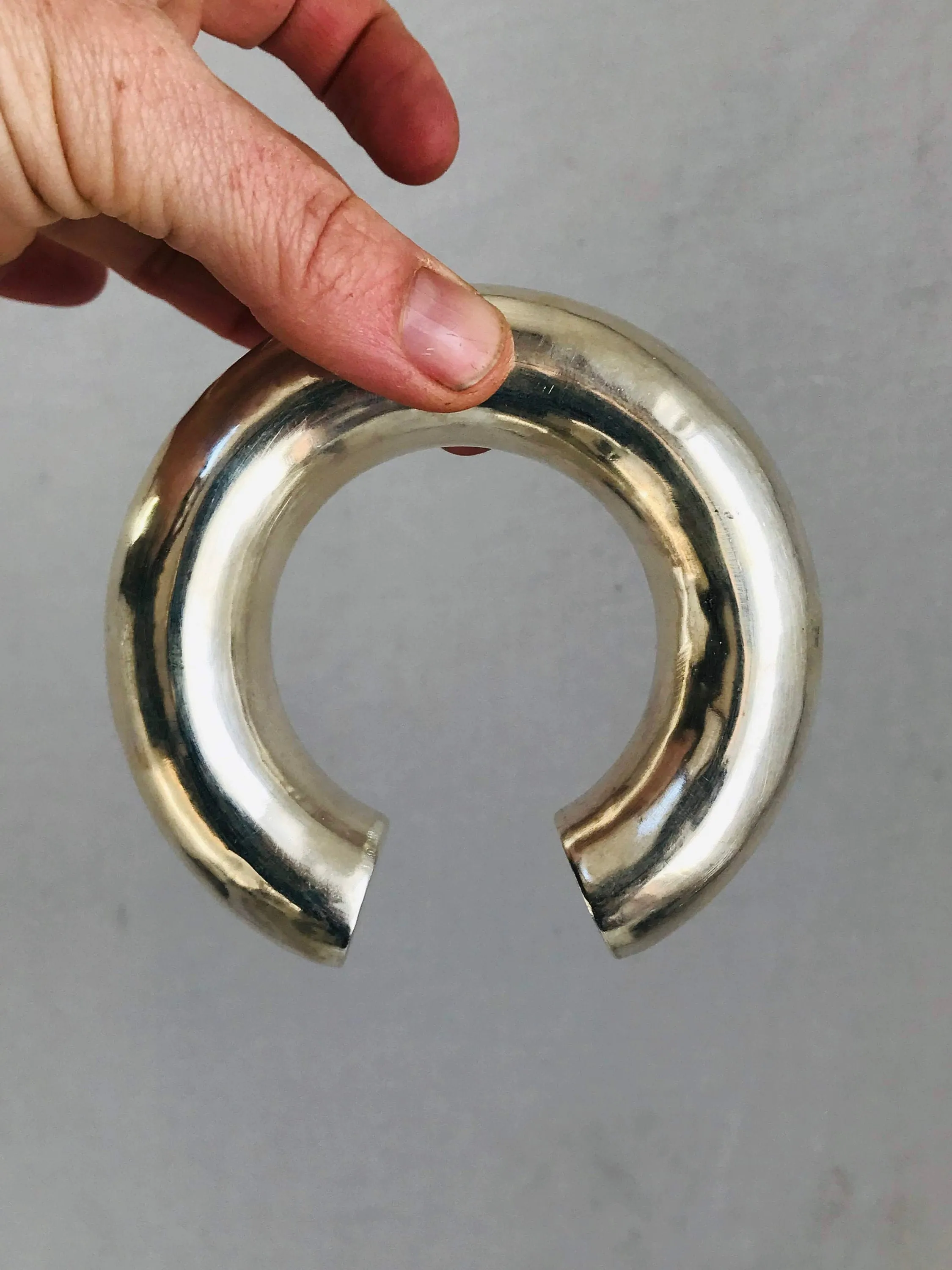 Karen Hill Tribe Sterling Silver SINGLE Bangle. Chunky. Gorgeous 0287